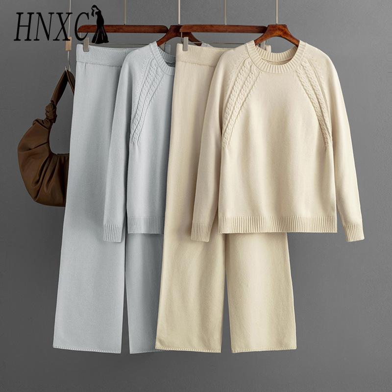 HNXC Autumn and Winter Fashion Casual Solid-color Knitted Set for Women, Loose Sweater and Wide-leg Pants, Two-piece Set One Size зелений
HNXC Autumn and Winter Fashion Casual Solid-color Knitted Set for Women, Loose Sweater and Wide-leg Pants, Two-piece Set One Size зелений