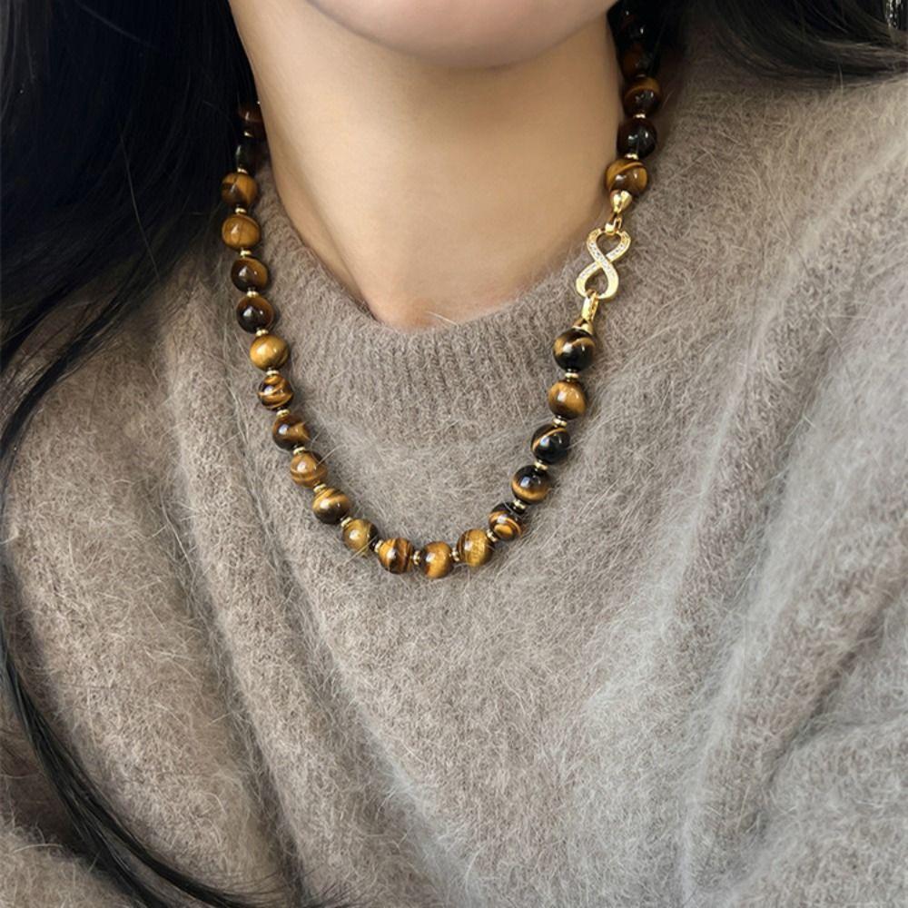 Simple Pearl Beaded Necklace Elegant Multilayer Collarbone Chain Tiger Eye Necklace Party Pearl
Simple Pearl Beaded Necklace Elegant Multilayer Collarbone Chain Tiger Eye Necklace Party Pearl