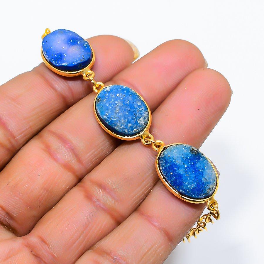 Hememorphite Druzy Gemstone Handmade 925 Sterling Silver Bracelet 7-8 GK-5510
Hememorphite Druzy Gemstone Handmade 925 Sterling Silver Bracelet 7-8 GK-5510