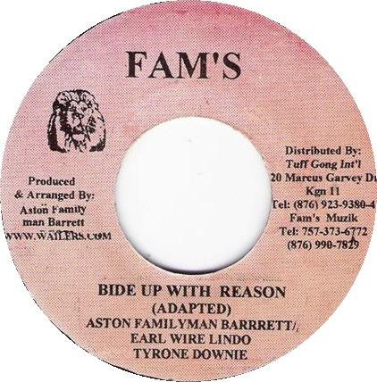 7inch Record ASTON FAMILY MAN BARRETT, EARL W - Bide Up With Reason NONE Fam s Jamaica Reggae, Ska & Dub Used
7inch Record ASTON FAMILY MAN BARRETT, EARL W - Bide Up With Reason NONE Fam s Jamaica Reggae, Ska & Dub Used