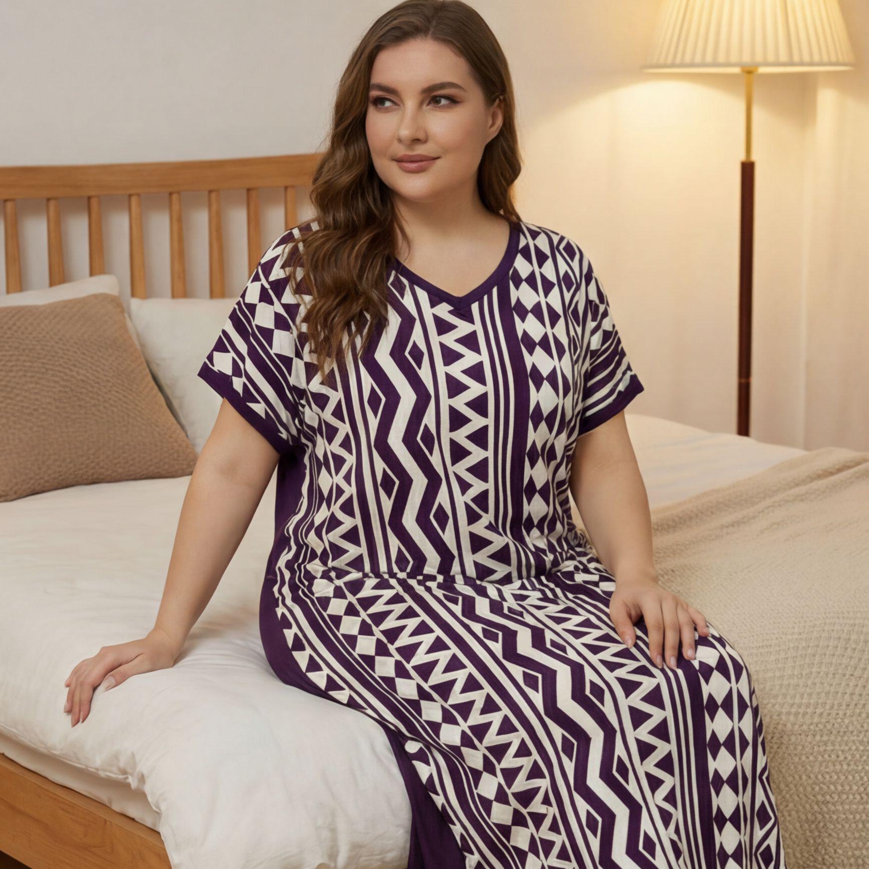 Middle Eastern Retro Print Women s Nightgown & Summer Robe - Short Sleeve Loose Fit Homewear 4XL
Middle Eastern Retro Print Women s Nightgown & Summer Robe - Short Sleeve Loose Fit Homewear 4XL