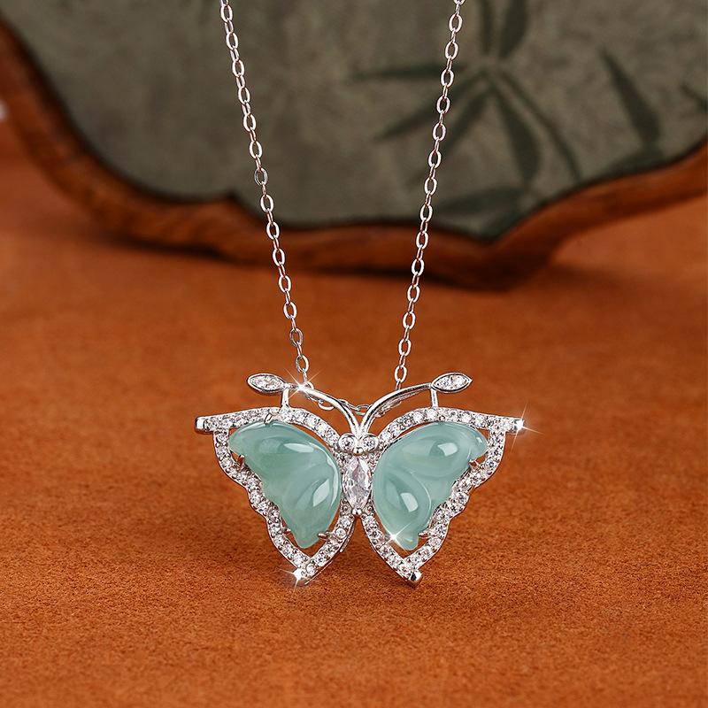 S925 sterling silver butterfly pendant women s natural dangerous material jadeite blue crystal necklace high-end niche design new Chinese style 925 silver
S925 sterling silver butterfly pendant women s natural dangerous material jadeite blue crystal necklace high-end niche design new Chinese style 925 silver
