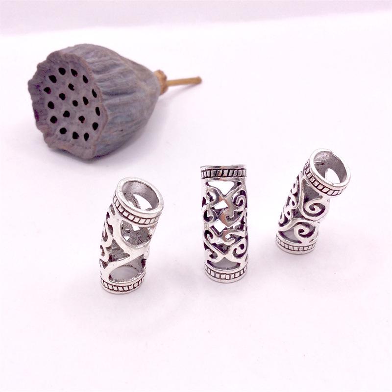 Tibetan Silver Retro Filigree Large Hole Curved Tube Beads for Jewelry and Headwear.
Tibetan Silver Retro Filigree Large Hole Curved Tube Beads for Jewelry and Headwear.