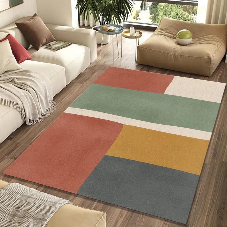 Minimalist Color Block Rug Abstract Earth Tone Area Mat Terracotta and Sage Decor Non-Slip Washable Rug Modern Simple Carpet 40x60cm
Minimalist Color Block Rug Abstract Earth Tone Area Mat Terracotta and Sage Decor Non-Slip Washable Rug Modern Simple Carpet 40x60cm