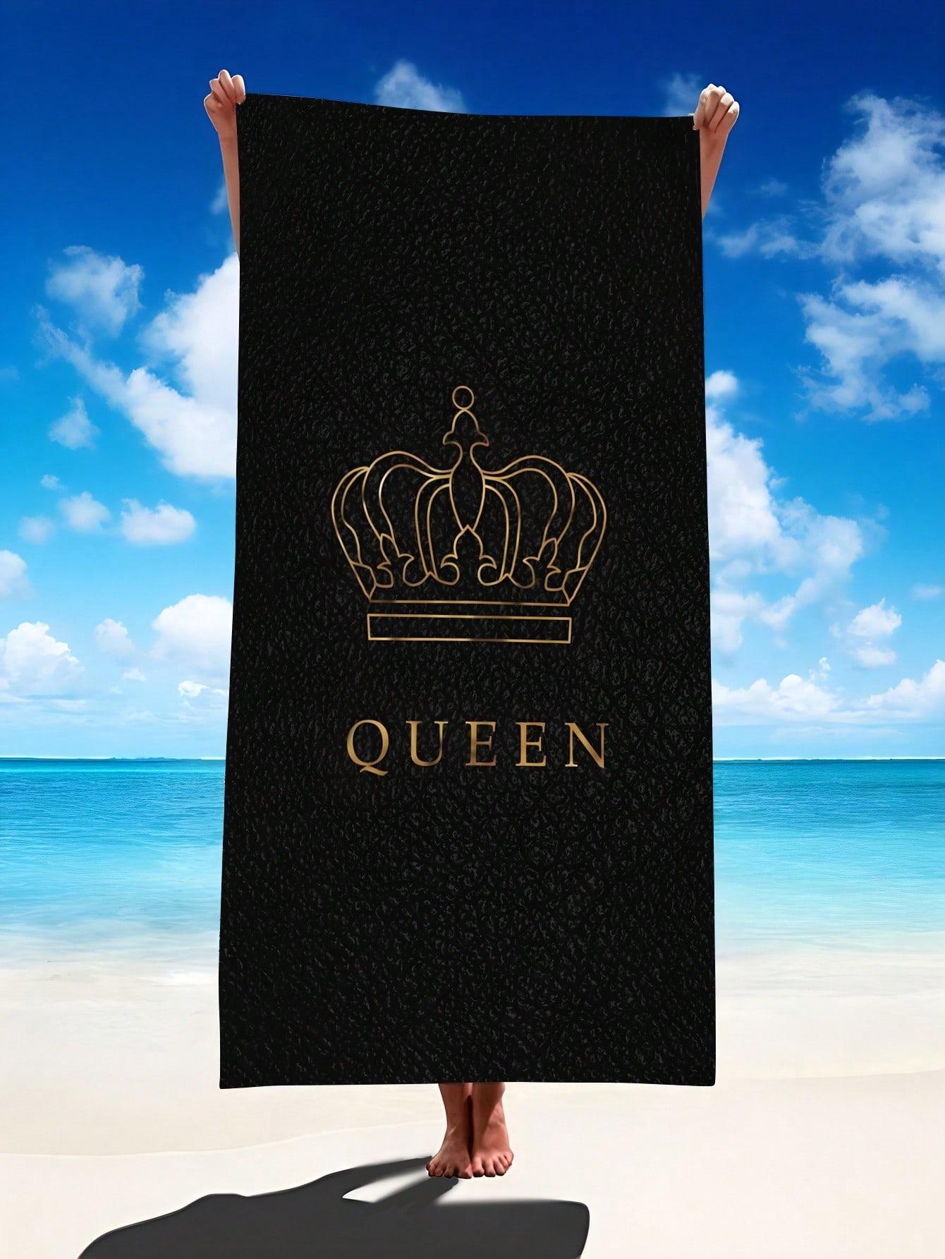 1pc King&Queen Crown Printed Beach Towels, Highly Absorbent and Quick Drying Towels, Beach Accessories W30*H60(CM)
1pc King&Queen Crown Printed Beach Towels, Highly Absorbent and Quick Drying Towels, Beach Accessories W30*H60(CM)