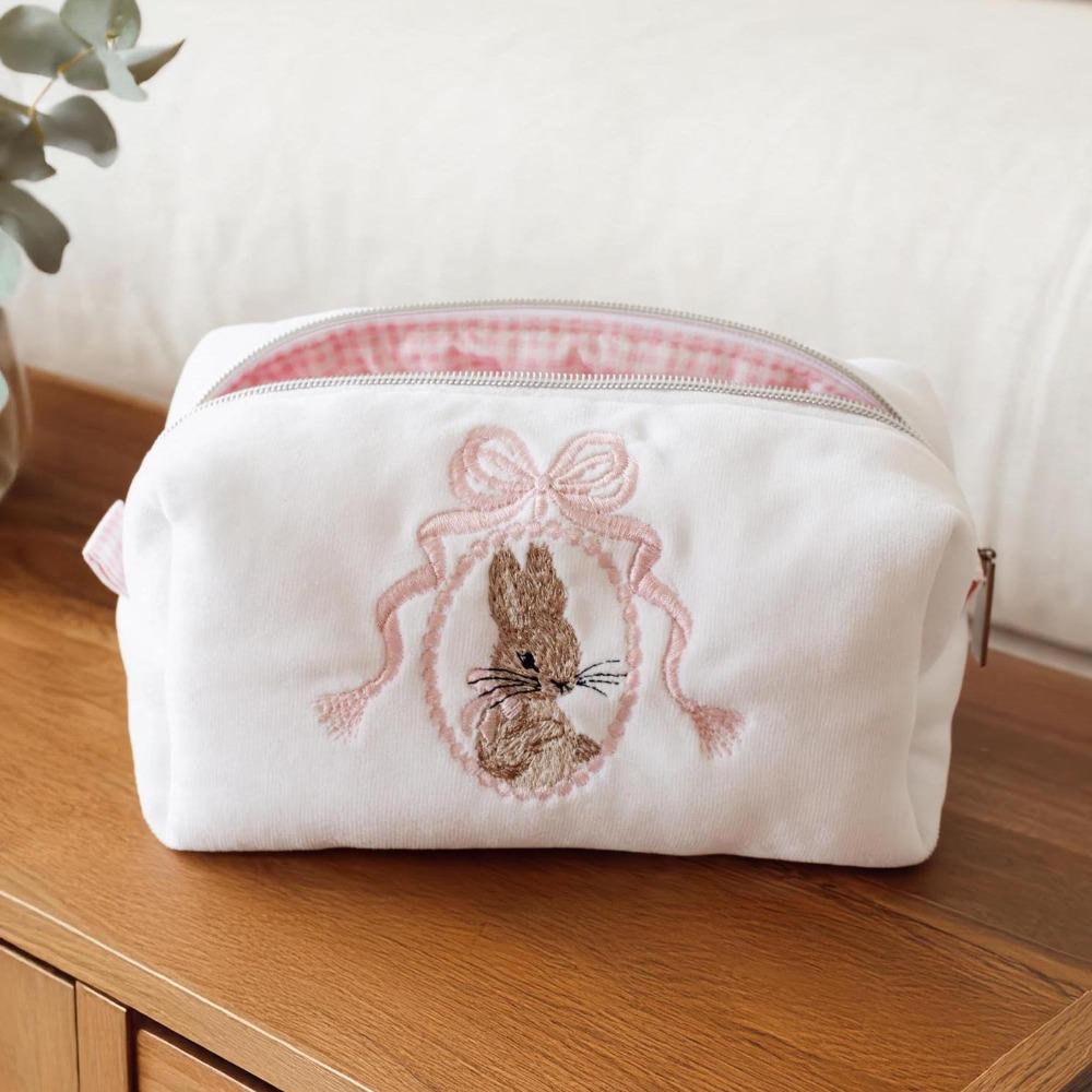 Kawaii Rabbit Cosmetic Bag Lace Bow Large Capacity Makeup Organizer Zipper Closure White Pink Pencil Case Women Girls
Kawaii Rabbit Cosmetic Bag Lace Bow Large Capacity Makeup Organizer Zipper Closure White Pink Pencil Case Women Girls