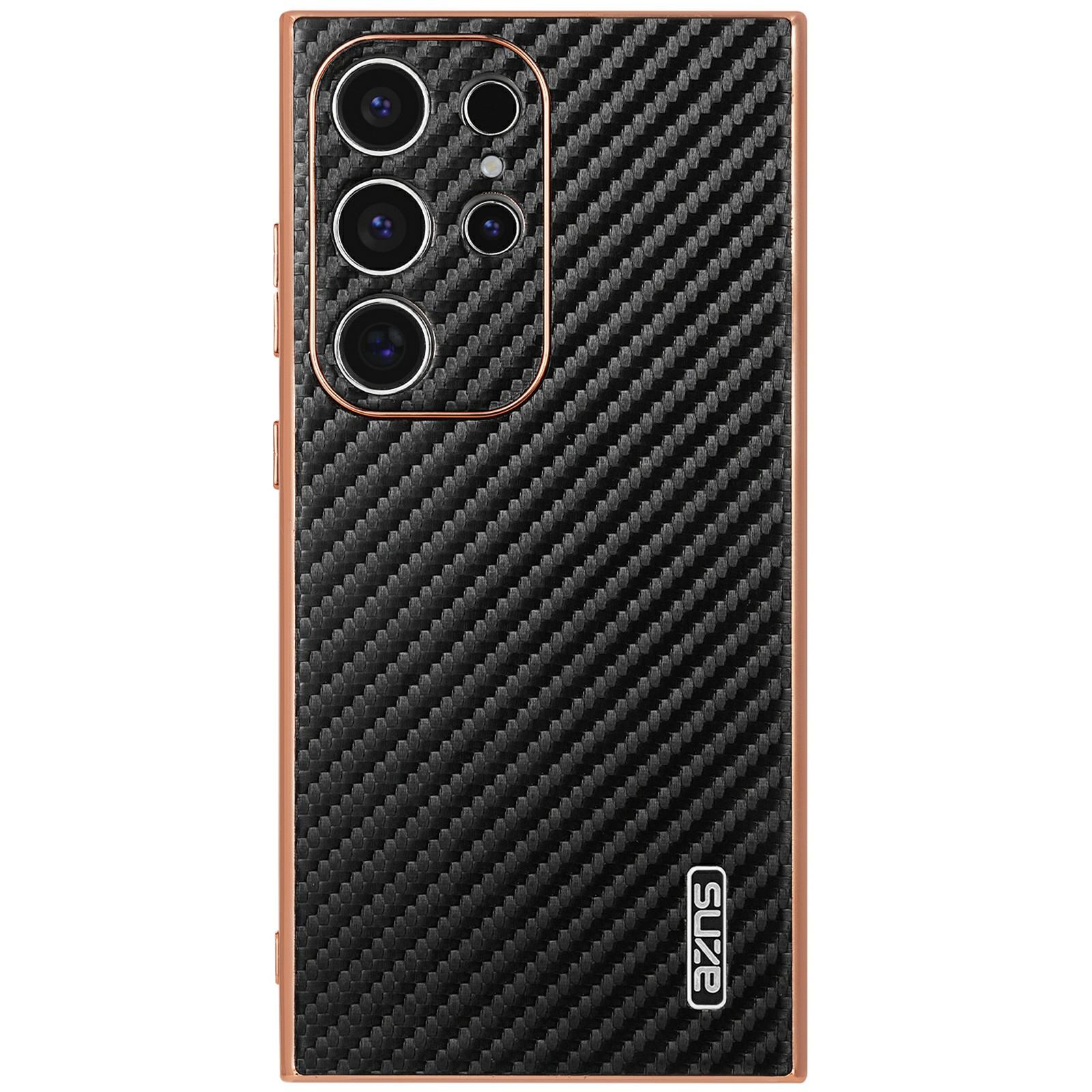 AZNS For Samsung Galaxy S23 Ultra Case Electroplating Carbon Fiber Texture PU+TPU Phone Cover Black
AZNS For Samsung Galaxy S23 Ultra Case Electroplating Carbon Fiber Texture PU+TPU Phone Cover Black