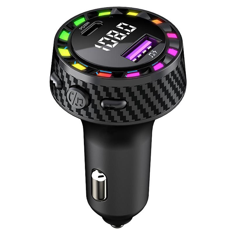 C55 USB+Type-C Car Fast Charger Bluetooth-compatible FM Transmitter with Breathing Light Type A
C55 USB+Type-C Car Fast Charger Bluetooth-compatible FM Transmitter with Breathing Light Type A