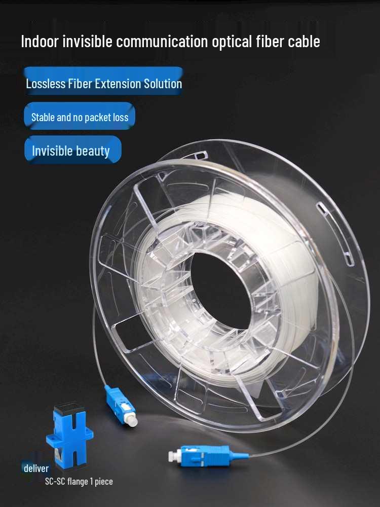 Невидимий волоконно-оптичний SC кабель-подовжувач для прихованої прокладки в приміщенні, Прозорий 10-гігабітний оптоволоконний кабель, Роз єм LCLC, FTTR. LC-LC without reel 30m
Невидимий волоконно-оптичний SC кабель-подовжувач для прихованої прокладки в приміщенні, Прозорий 10-гігабітний оптоволоконний кабель, Роз єм LCLC, FTTR. LC-LC without reel 30m