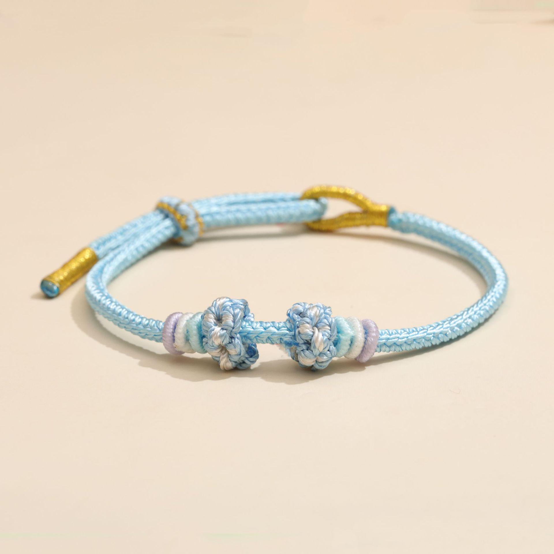 Handmade Peach Blossom Knot Bracelet - Red Rope with Optional Beads DIY or Finished, Lucky Couple Jewelry
Handmade Peach Blossom Knot Bracelet - Red Rope with Optional Beads DIY or Finished, Lucky Couple Jewelry
