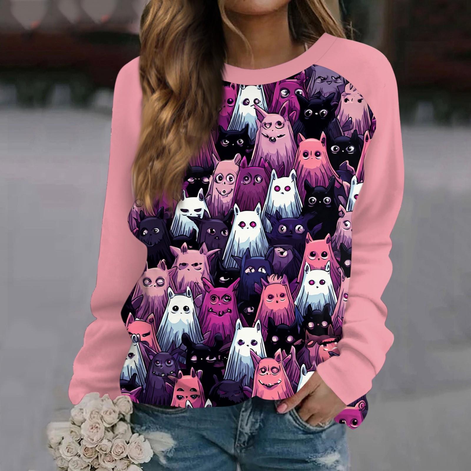 Женская мода повседневная длинная рукава Хэллоуин принтованный круглый вырез свитер Топ XXXL
Женская мода повседневная длинная рукава Хэллоуин принтованный круглый вырез свитер Топ XXXL