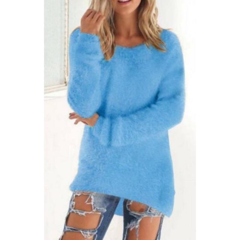 Женские модные повседневные однотонные свободные свитера с круглым вырезом и осенне-зимним принтом с длинными рукавами XXXXXL озеро синий
Женские модные повседневные однотонные свободные свитера с круглым вырезом и осенне-зимним принтом с длинными рукавами XXXXXL озеро синий