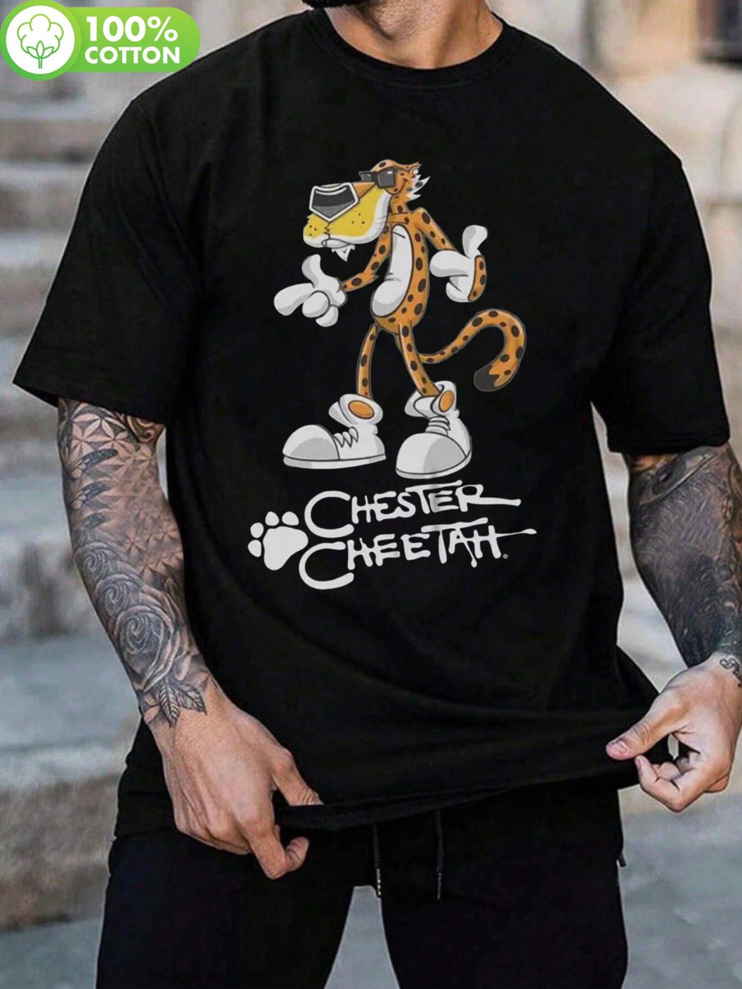 Chester Cheetah Graphic T-shirt - Cotton Regular Fit Short Sleeve Crew Neck Casual Top XXL
Chester Cheetah Graphic T-shirt - Cotton Regular Fit Short Sleeve Crew Neck Casual Top XXL