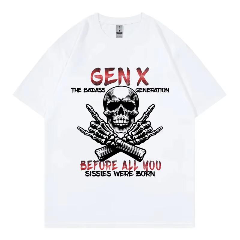 Funny Skull Men s Women Gothic Vintage Short Sleeve T-shirts The Badass Generation Meme T-shirt Casual Oversized T Shirt 3XL
Funny Skull Men s Women Gothic Vintage Short Sleeve T-shirts The Badass Generation Meme T-shirt Casual Oversized T Shirt 3XL