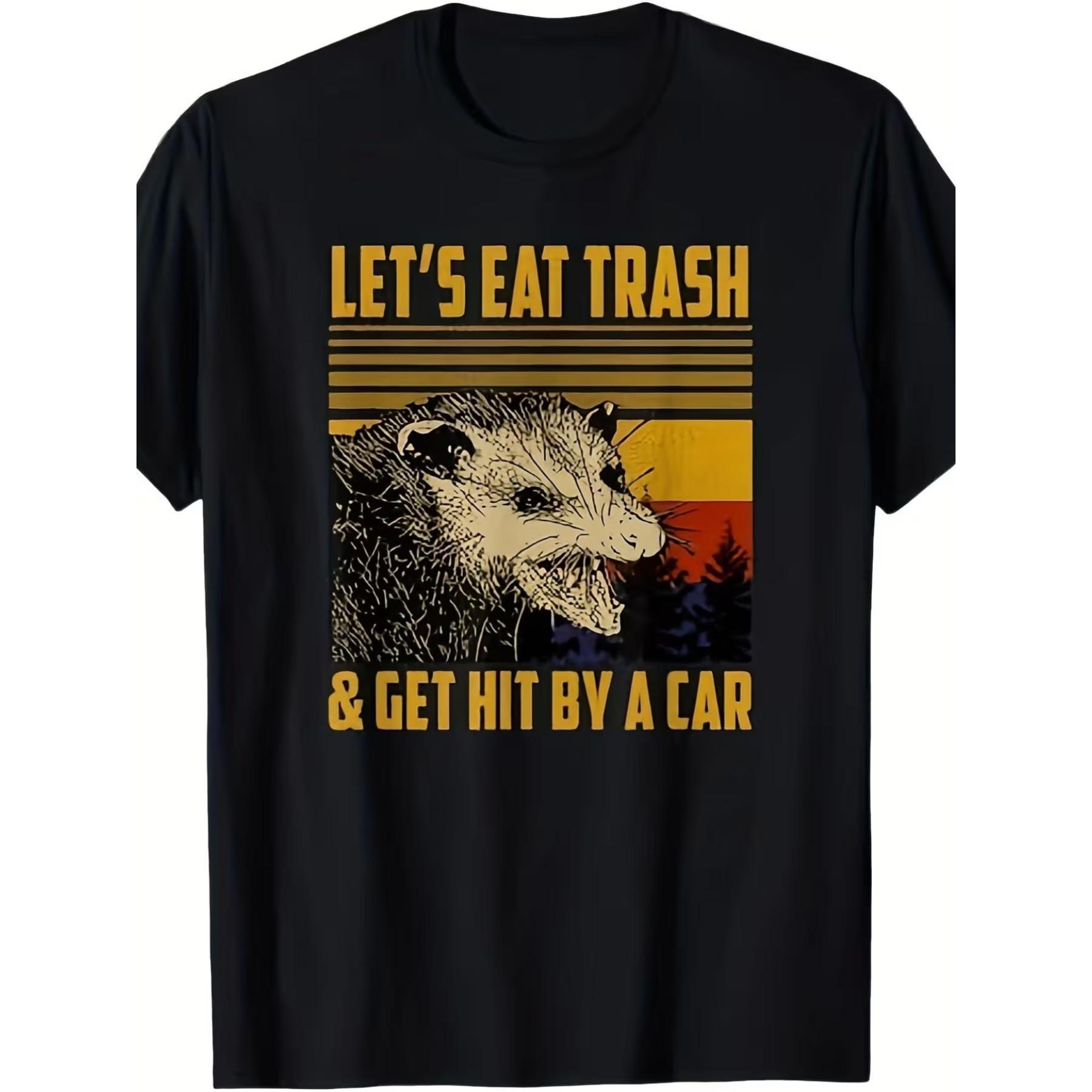 Funny Let S Eat Trash and Get Hit By A Car Sarcastic Opossum Graphic T-Shirt Men S Casual Short Sleeve Round Neck Tee XXL чорний
Funny Let S Eat Trash and Get Hit By A Car Sarcastic Opossum Graphic T-Shirt Men S Casual Short Sleeve Round Neck Tee XXL чорний