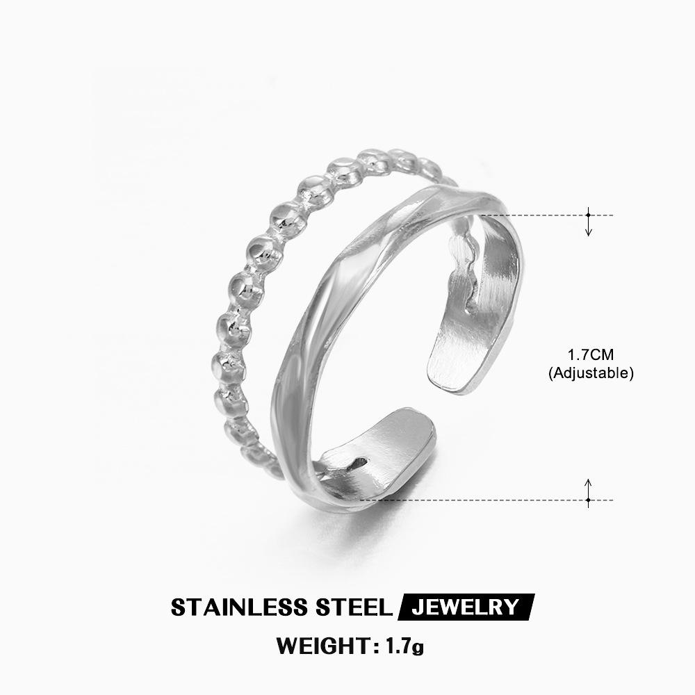 Double Layer Gold-Plated Ring Woman And Men Personalized Ethnic Style Zircon Non Fading Stainless Steel Rings Accessories resizable
Double Layer Gold-Plated Ring Woman And Men Personalized Ethnic Style Zircon Non Fading Stainless Steel Rings Accessories resizable