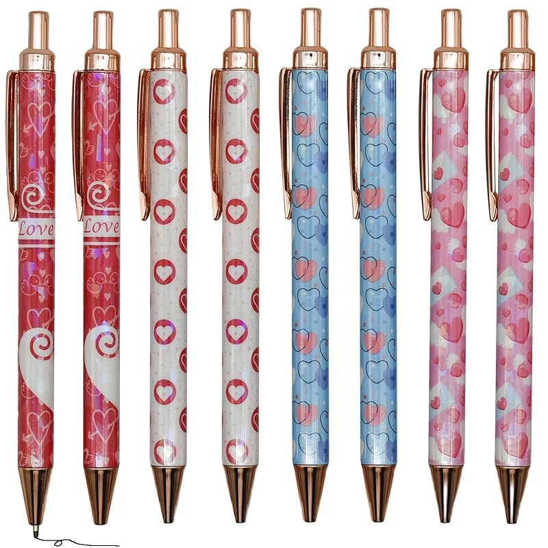 Maydahui Fashionable color heart Knock type ballpoint pen oily 8 pieces set 1.0mm black ink cute love love wings stationery For writing woman child
Maydahui Fashionable color heart Knock type ballpoint pen oily 8 pieces set 1.0mm black ink cute love love wings stationery For writing woman child