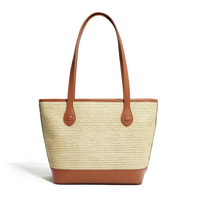 Новая женская сумка-тоут большой вместимости, премиальная текстурированная сумка для поездок на работу, нишевая наплечная сумка, ручная соломенная сумка, лето
Новая женская сумка-тоут большой вместимости, премиальная текстурированная сумка для поездок на работу, нишевая наплечная сумка, ручная соломенная сумка, лето