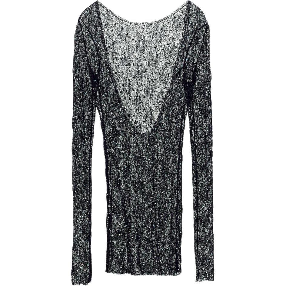 Zara Color Block Round Neck Comfortable Long Sleeve Lace T-Shirt Women tops Black 1058003-800 M
Zara Color Block Round Neck Comfortable Long Sleeve Lace T-Shirt Women tops Black 1058003-800 M