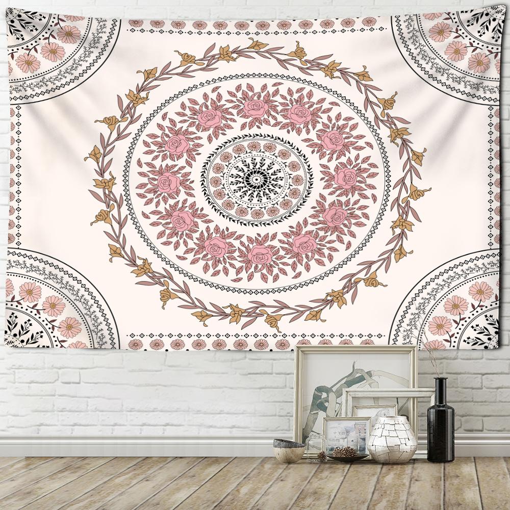 Розовые цветы Мандала гобелен настенный в богемном стиле хиппи эстетика комнаты искусство домашний декор фоновая ткань 95x70CM
Розовые цветы Мандала гобелен настенный в богемном стиле хиппи эстетика комнаты искусство домашний декор фоновая ткань 95x70CM