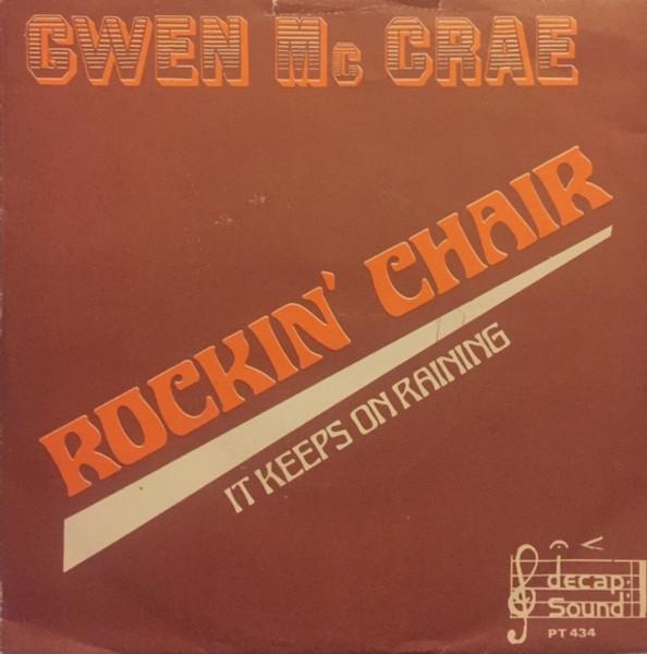 7inch Record GWEN MCCRAE Rockin Chair PT434 President Recor 1975 UK SoulFunk Used
7inch Record GWEN MCCRAE Rockin Chair PT434 President Recor 1975 UK SoulFunk Used