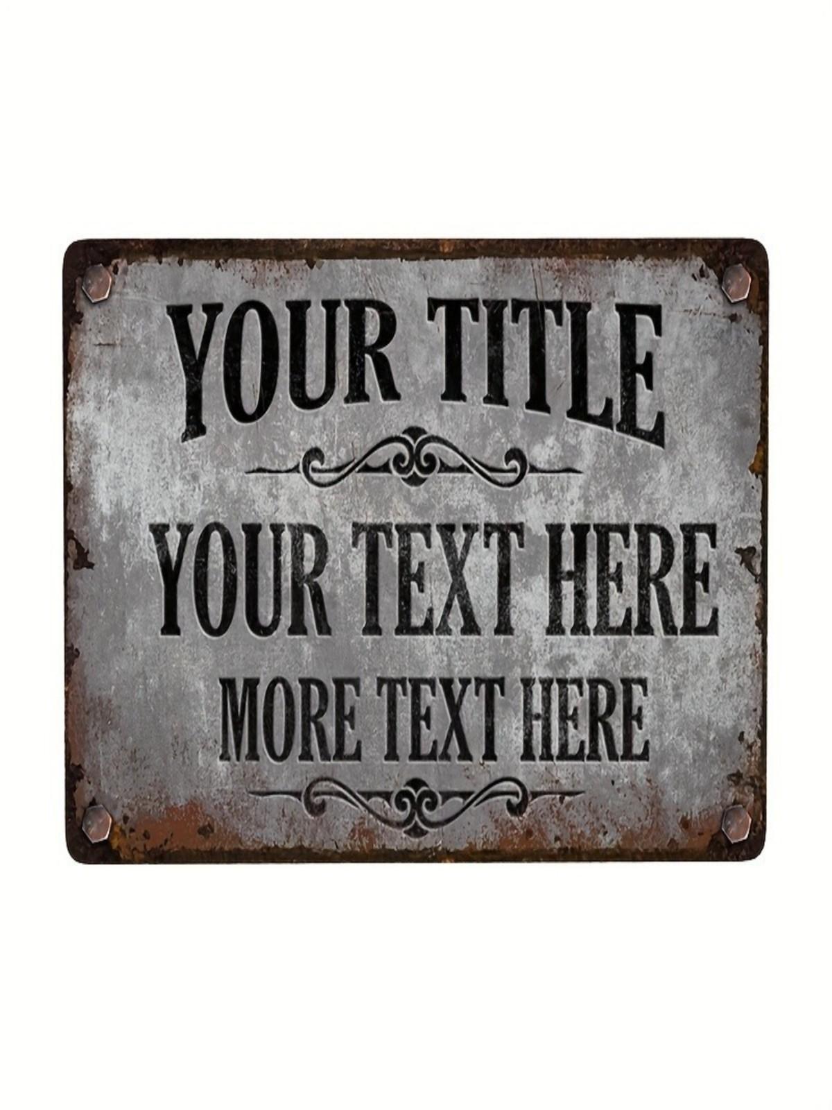 Custom Vintage Metal Tin Sign HD Print AntiFold Retro Wall Decor Plaque Personalized Rustic Iron Sign for Home Bar Garage Dec 20x30cm(7.8x11.8inch)
Custom Vintage Metal Tin Sign HD Print AntiFold Retro Wall Decor Plaque Personalized Rustic Iron Sign for Home Bar Garage Dec 20x30cm(7.8x11.8inch)