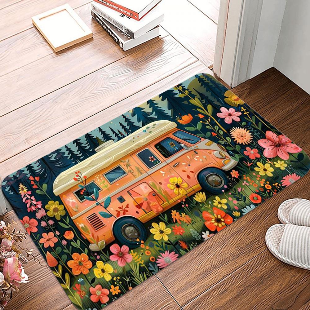 Boho Vintage Camper Van Doormat Colorful Mountain Lake Scenery Non-Slip Floor Mat Indoor Outdoor Entryway Rug for Home Decor 40x60cm
Boho Vintage Camper Van Doormat Colorful Mountain Lake Scenery Non-Slip Floor Mat Indoor Outdoor Entryway Rug for Home Decor 40x60cm