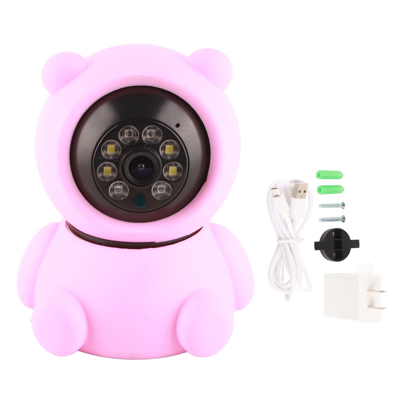 1080P WiFi PTZ Camera Pink Bear Styling Remote Viewing Night Vision 2Way Audio Security Home CCTV
1080P WiFi PTZ Camera Pink Bear Styling Remote Viewing Night Vision 2Way Audio Security Home CCTV