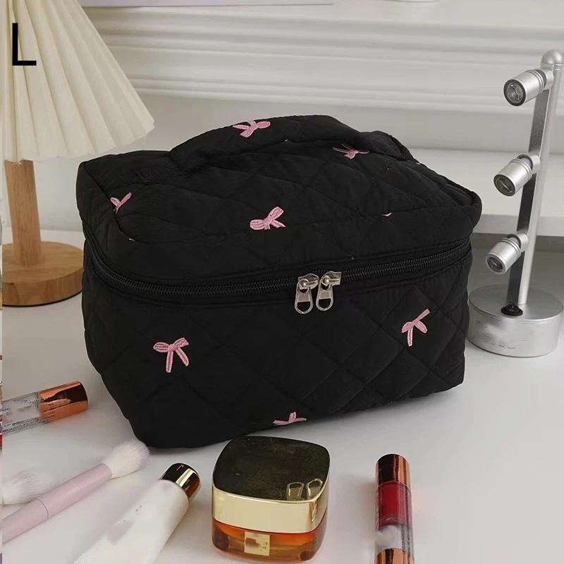 1/3 Pcs Black Women Portable Makeup Bag Large Capacity Bow Quilting Cosmetic Pouch Handbag Ladies Travel Toiletry Storage Bag L
1/3 Pcs Black Women Portable Makeup Bag Large Capacity Bow Quilting Cosmetic Pouch Handbag Ladies Travel Toiletry Storage Bag L