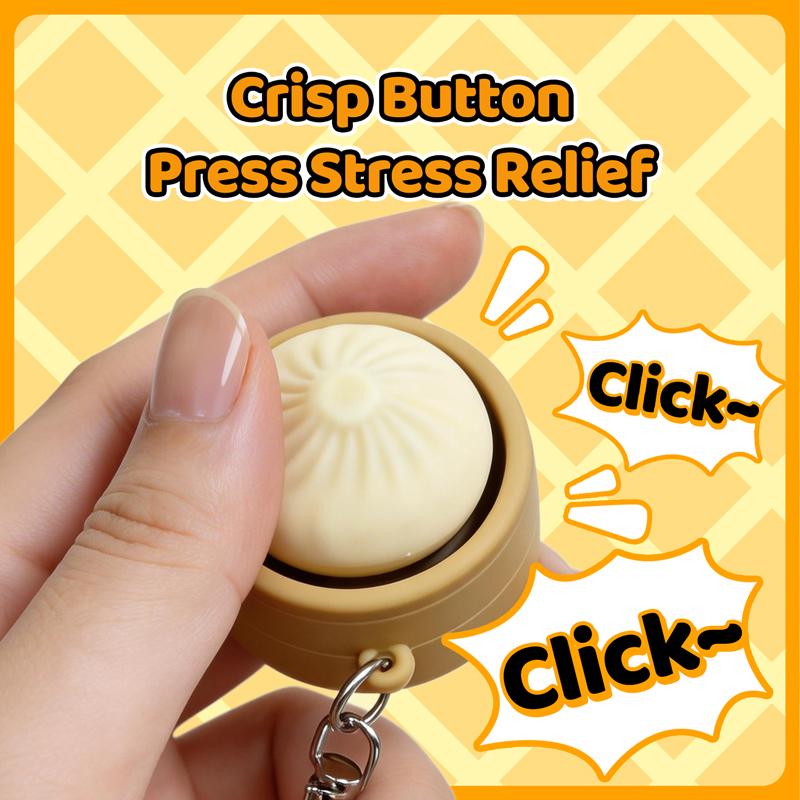 Cute Mini Steamed Bun Clicker Keychain Stress Relief Fidget Toy Soft Squeeze Decompression Keyring for Adults Bag Decor Gift Present слоновая кость
Cute Mini Steamed Bun Clicker Keychain Stress Relief Fidget Toy Soft Squeeze Decompression Keyring for Adults Bag Decor Gift Present слоновая кость