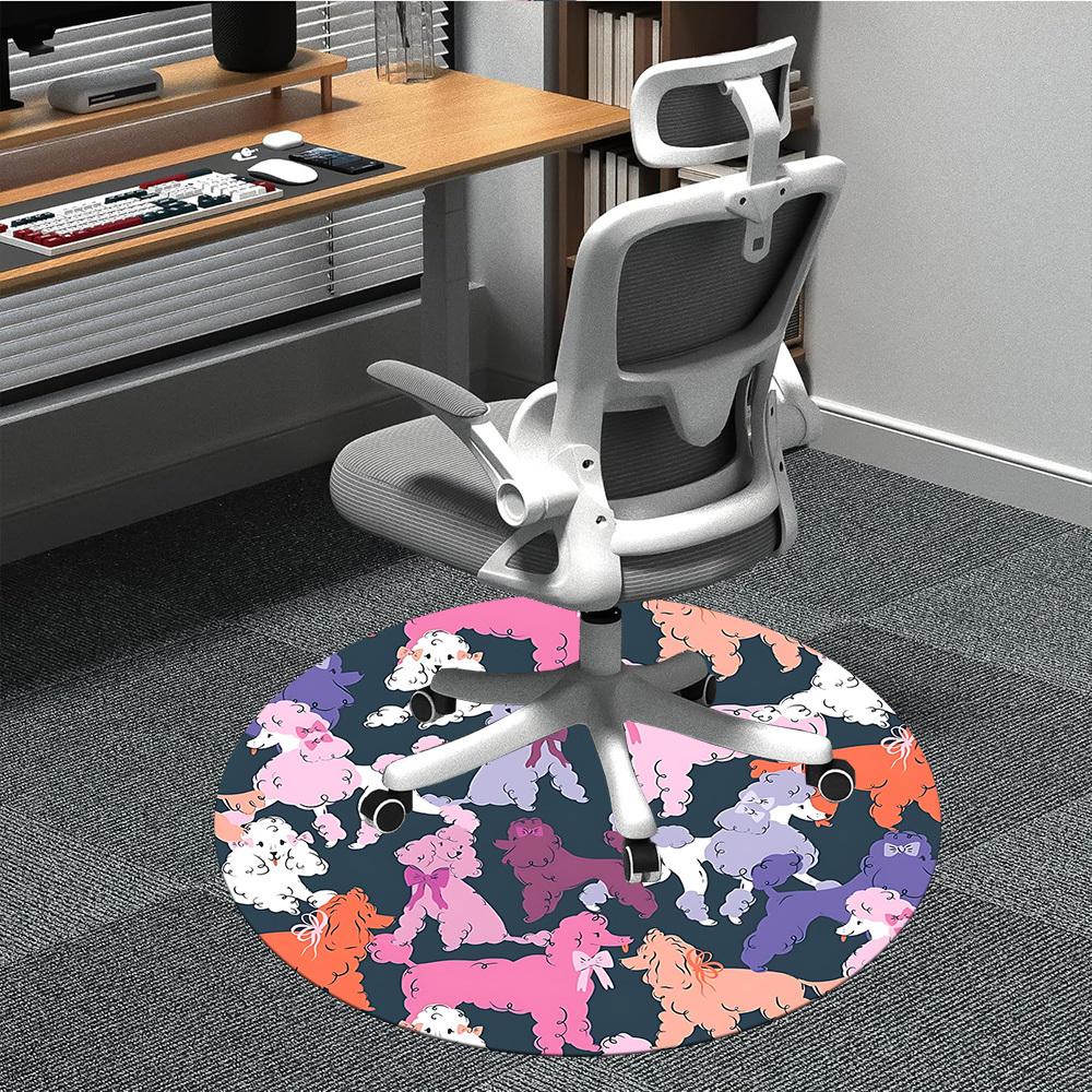1pc Poodle Pattern Chair Carpet for Office Non Slip, Machine Washable Rug for Office, Room Holiday Decor for Christmas, Birthday Polyester 80cm
1pc Poodle Pattern Chair Carpet for Office Non Slip, Machine Washable Rug for Office, Room Holiday Decor for Christmas, Birthday Polyester 80cm
