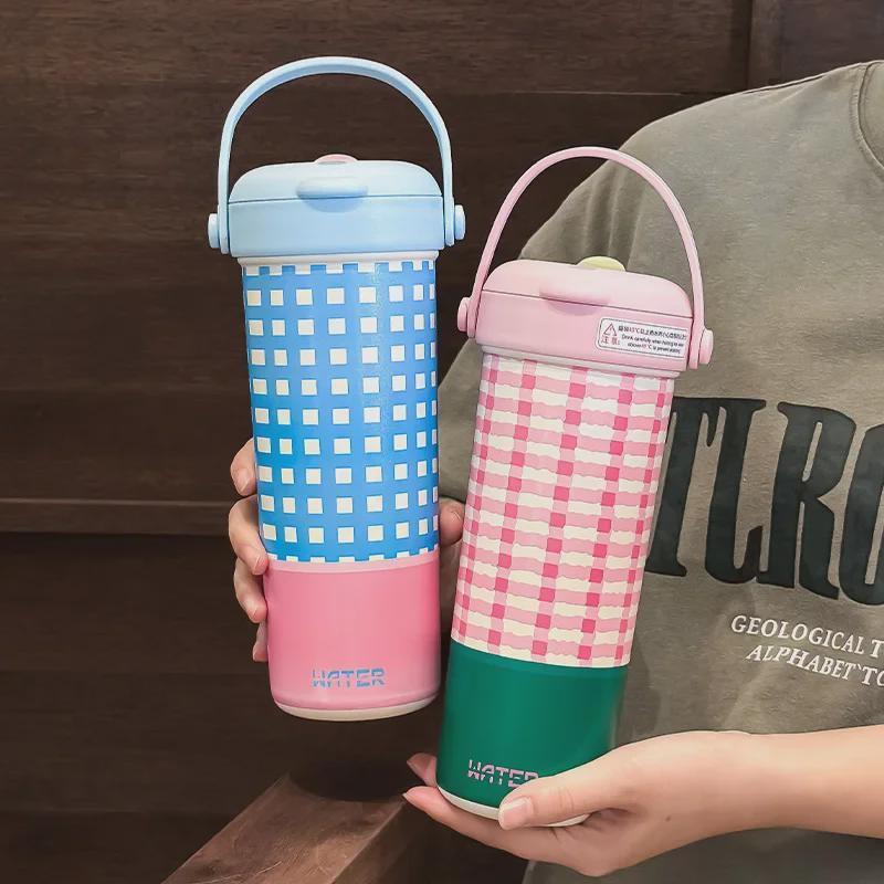 High-Value Plaid Stainless Steel Tea Tumbler with Straw - Portable Gift for Girls 650ml зелений
High-Value Plaid Stainless Steel Tea Tumbler with Straw - Portable Gift for Girls 650ml зелений