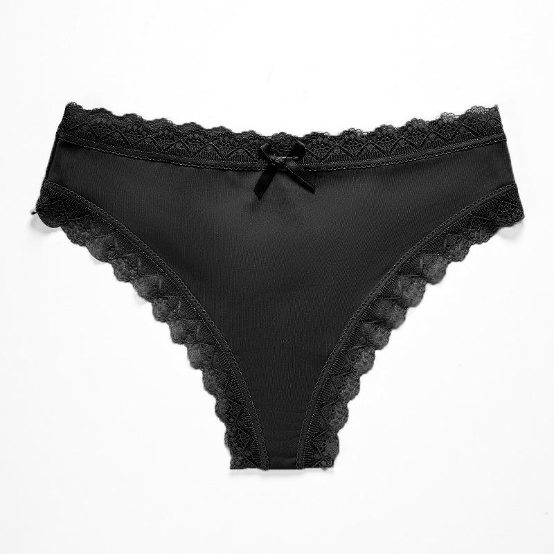 French lace-edged girl panties mid-waist sweet and sexy sports solid color thin and breathable comfortable pure cotton thong XL чорний
French lace-edged girl panties mid-waist sweet and sexy sports solid color thin and breathable comfortable pure cotton thong XL чорний