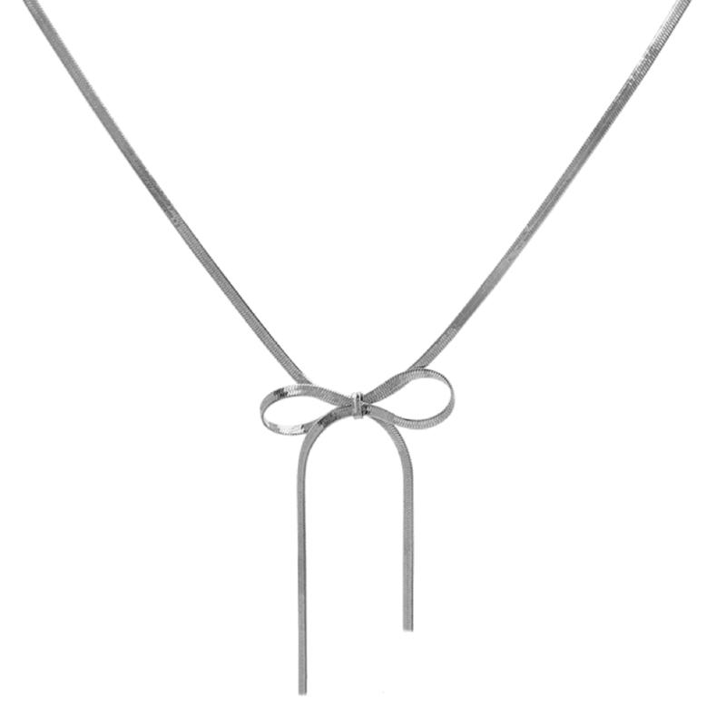 Fashion Elegant Bowknot Pendant Necklace Sweet Cool Clavicle Chain Simple Choker Necklace Statement Jewelry Neck Chain 1
Fashion Elegant Bowknot Pendant Necklace Sweet Cool Clavicle Chain Simple Choker Necklace Statement Jewelry Neck Chain 1