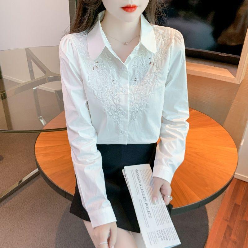 Spring and Autumn 2026 New Fashionable Polo Collar Elegant Cotton Shirt for Women, Long Sleeve Embroidered Top S белый
Spring and Autumn 2026 New Fashionable Polo Collar Elegant Cotton Shirt for Women, Long Sleeve Embroidered Top S белый