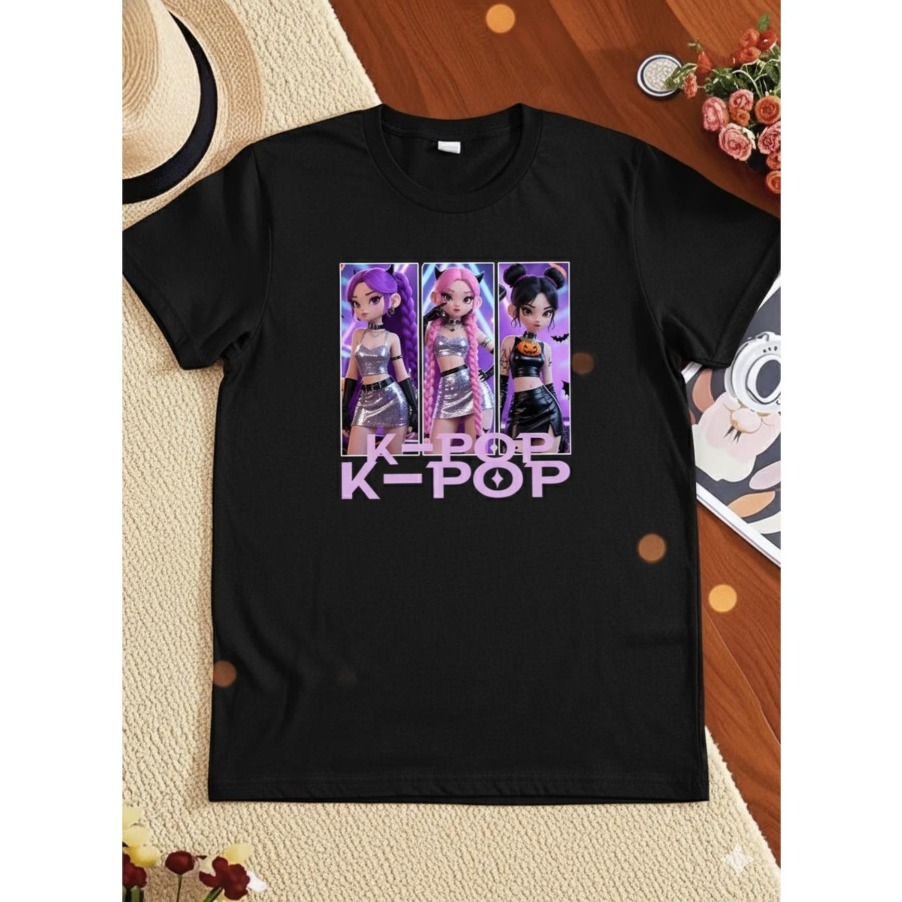 Unisex K-POP Group Graphic T-Shirt - K-Drama Print Loose Fit Tee Suitable for K-POP Concerts, Parties, Year-Round Wear XXL чорний
Unisex K-POP Group Graphic T-Shirt - K-Drama Print Loose Fit Tee Suitable for K-POP Concerts, Parties, Year-Round Wear XXL чорний