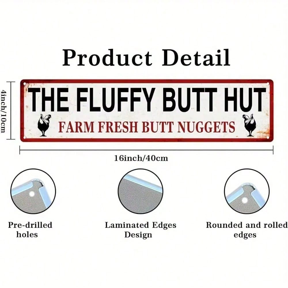 Funny Chicken Sign Farm Fresh Butt Nuggets Rustic Farmhouse Metal Wall Art Decor 10x40 різнокольоровий
Funny Chicken Sign Farm Fresh Butt Nuggets Rustic Farmhouse Metal Wall Art Decor 10x40 різнокольоровий