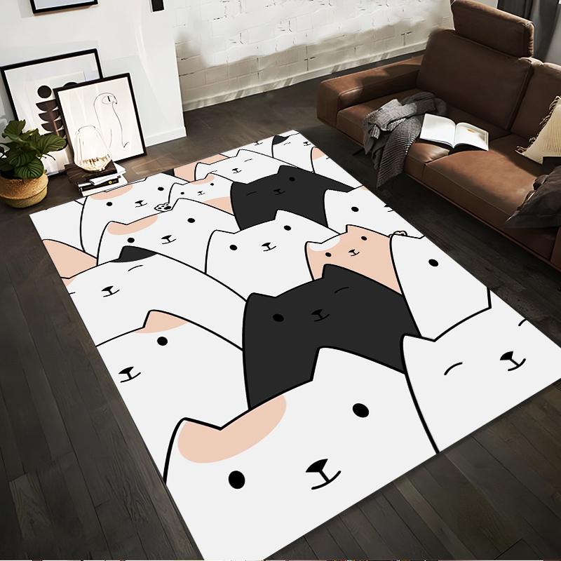 Cute Cartoon Cat Pattern Carpet with White1Black1and Beige Cats Design Suitable for use as an anti-slip1 for1room and bedroom sofas 40x60cm( 15x23in )
Cute Cartoon Cat Pattern Carpet with White1Black1and Beige Cats Design Suitable for use as an anti-slip1 for1room and bedroom sofas 40x60cm( 15x23in )