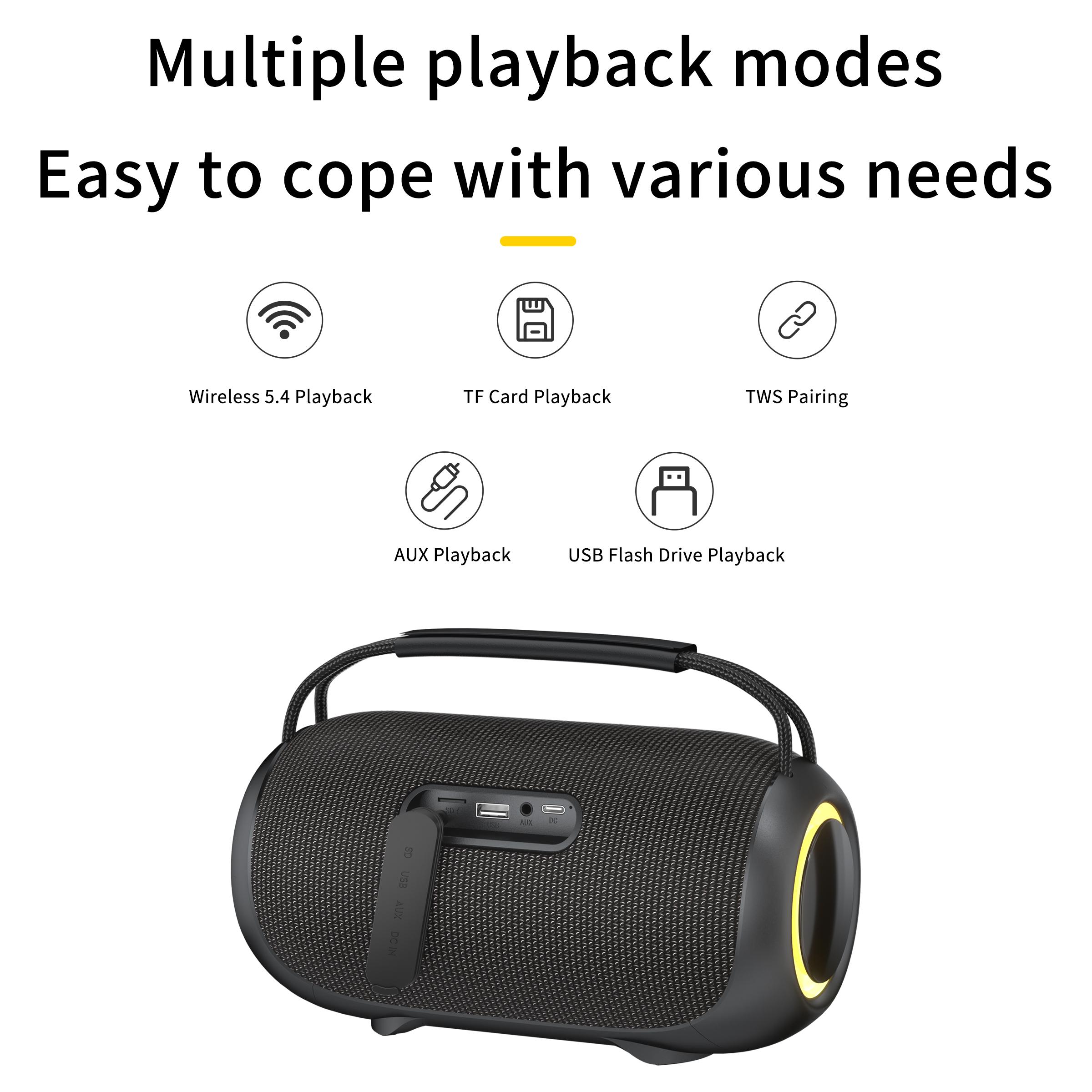 Rockmia EBS-620 40w Portable Powerful Bass Speaker Bluetooth 5.4 Outdoor Waterproof IPX4 2000mahX2 With Handle Aux TF card USB Speaker чорний
Rockmia EBS-620 40w Portable Powerful Bass Speaker Bluetooth 5.4 Outdoor Waterproof IPX4 2000mahX2 With Handle Aux TF card USB Speaker чорний