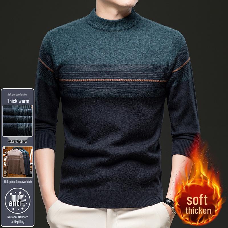Men s Thick Color Block Pullover Sweater - Warm Autumn/Winter Knitwear for Middle-Aged Casual Style XXXL зелений
Men s Thick Color Block Pullover Sweater - Warm Autumn/Winter Knitwear for Middle-Aged Casual Style XXXL зелений