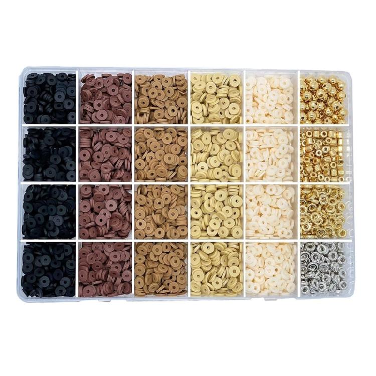 Clay Spacer Beads Flat Beads 6mm for DIY Craft Jewelry Making Earring Accessory коричневий
Clay Spacer Beads Flat Beads 6mm for DIY Craft Jewelry Making Earring Accessory коричневий