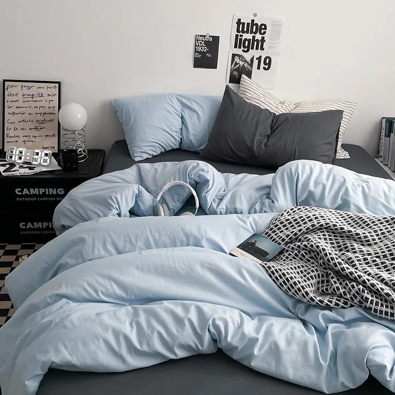 4 шт. Однотонный двухслойный гипоаллергенный хлопковый пододеяльник в стиле инс, ультрамягкая простыня, комфортный комплект, машинная стирка, гладкое постельное белье 1.5m-180X220cm 4pcs
4 шт. Однотонный двухслойный гипоаллергенный хлопковый пододеяльник в стиле инс, ультрамягкая простыня, комфортный комплект, машинная стирка, гладкое постельное белье 1.5m-180X220cm 4pcs