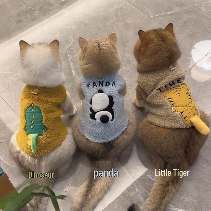 Autumn Winter Warm Cat Vest with Leash: Cute and Funny for British Shorthair, Ragdoll, and Blue Cats XS (2-3 lbs)
Autumn Winter Warm Cat Vest with Leash: Cute and Funny for British Shorthair, Ragdoll, and Blue Cats XS (2-3 lbs)