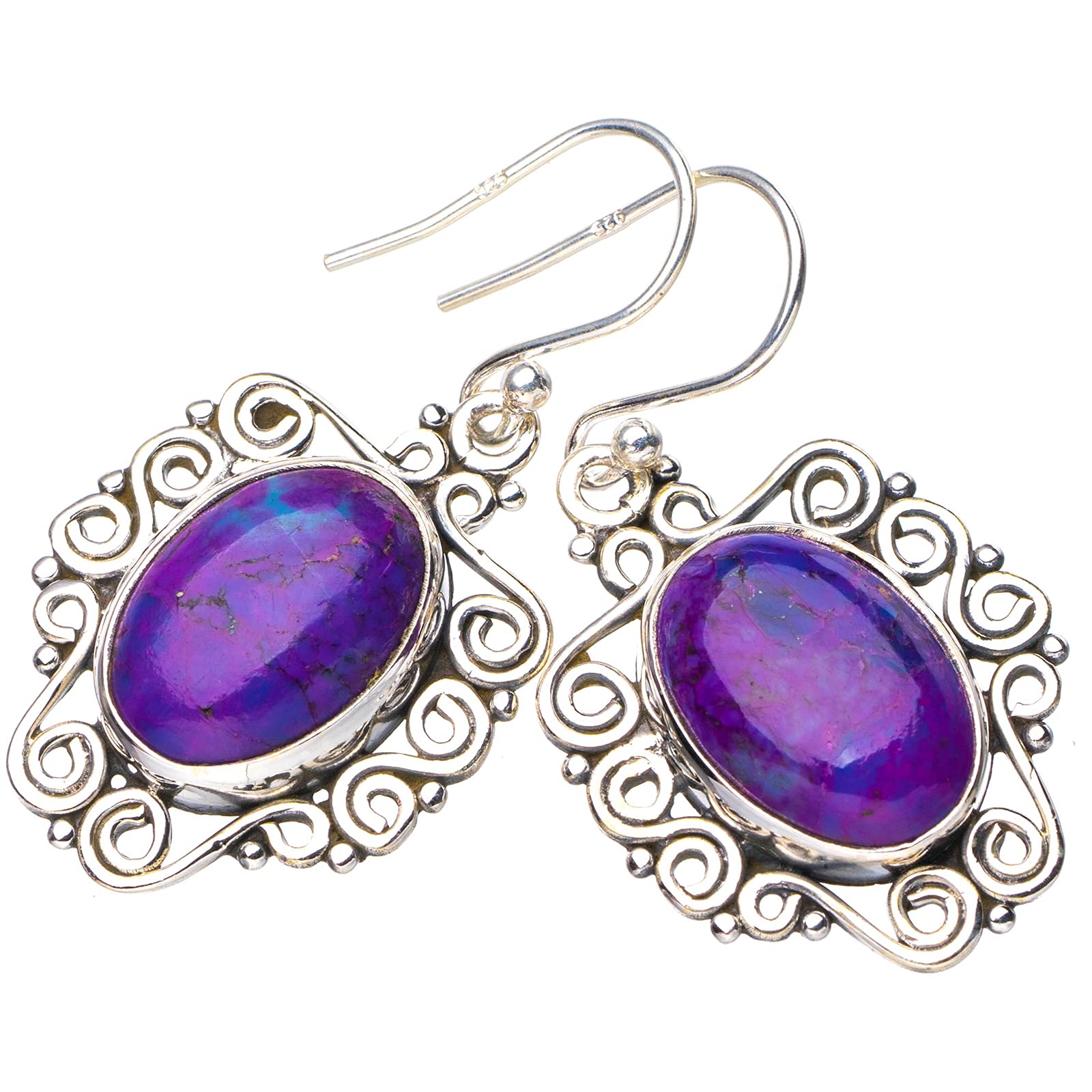 StarGems® Natural Copper Turquoise Handmade 925 Sterling Silver Earrings 1.5 E5214 
StarGems® Natural Copper Turquoise Handmade 925 Sterling Silver Earrings 1.5 E5214