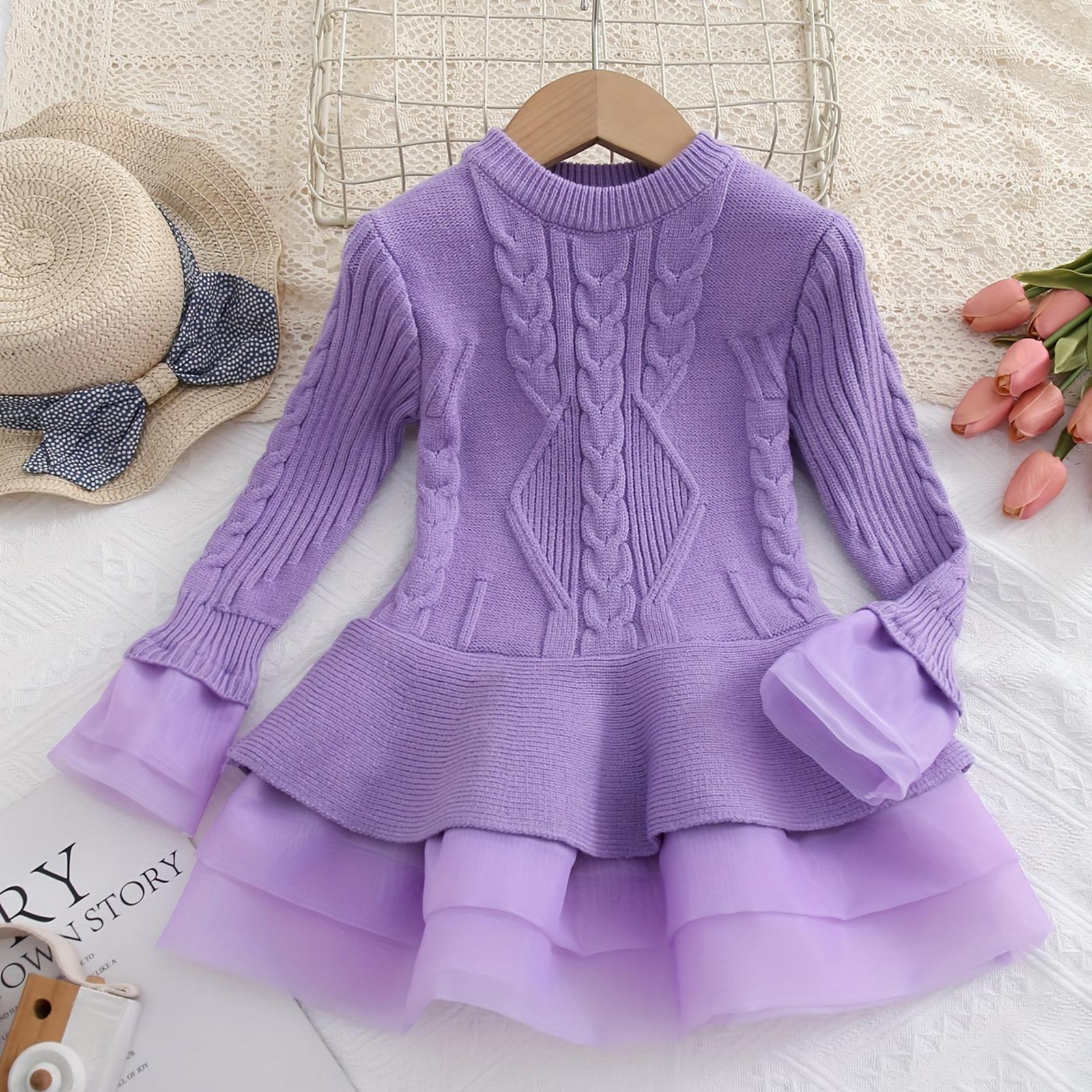 Girls Fashion Long-Sleeved Shirt Collar Patchwork Tiered Skirt Colour Dress 120 фіолетовий
Girls Fashion Long-Sleeved Shirt Collar Patchwork Tiered Skirt Colour Dress 120 фіолетовий