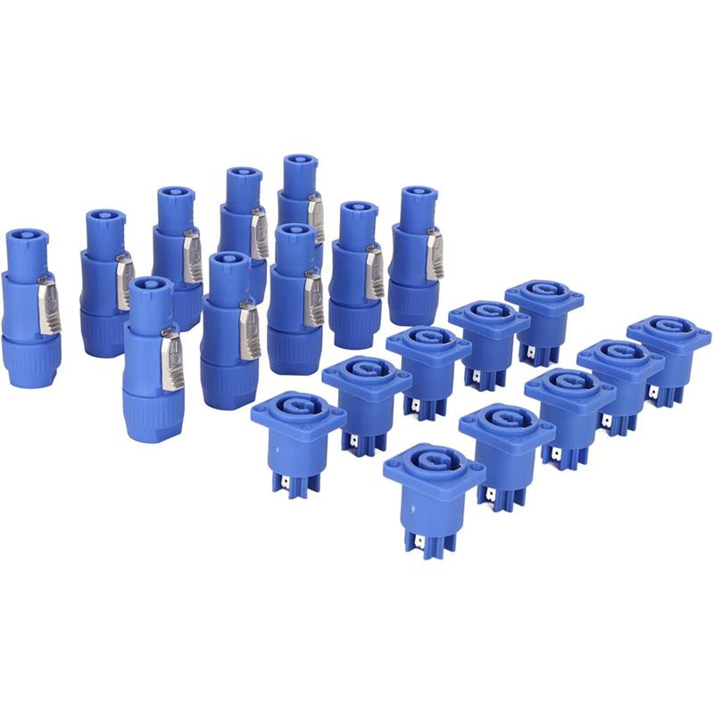 3-контактні AC роз єми живлення (вилка та гніздо), роз єм для входу сигналу для світлових приладів, світлових сценічних приладів, живлення синій
3-контактні AC роз єми живлення (вилка та гніздо), роз єм для входу сигналу для світлових приладів, світлових сценічних приладів, живлення синій