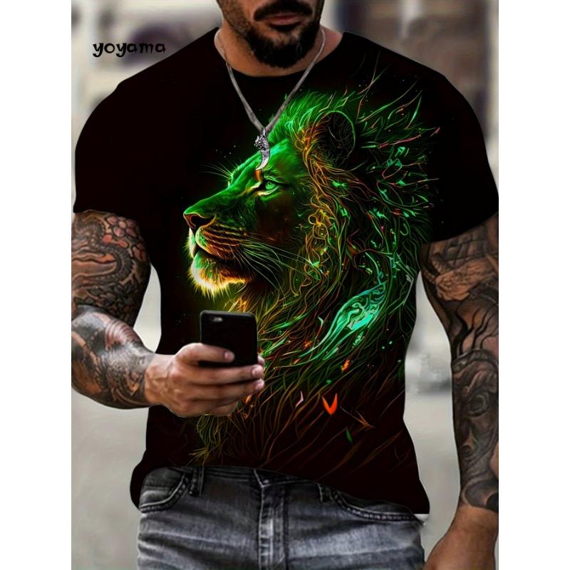 Мужская футболка с 3D-графикой ревущий лев, футболка в стиле ретро с круглым вырезом и коротким рукавом, свободный дышащий топ, летняя мужская уличная повседневная футболка 5XL
Мужская футболка с 3D-графикой ревущий лев, футболка в стиле ретро с круглым вырезом и коротким рукавом, свободный дышащий топ, летняя мужская уличная повседневная футболка 5XL