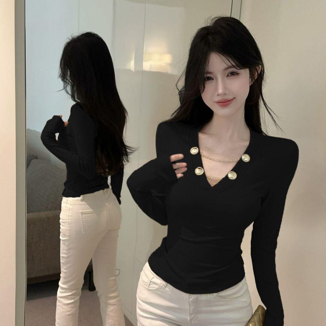 Pure Desire Women s Solid Color V-Neck Long Sleeve T-Shirt, 2025 Spring/Autumn Slim Fit Waist-Cinched Flattering Base Layer Top L чёрный
Pure Desire Women s Solid Color V-Neck Long Sleeve T-Shirt, 2025 Spring/Autumn Slim Fit Waist-Cinched Flattering Base Layer Top L чёрный