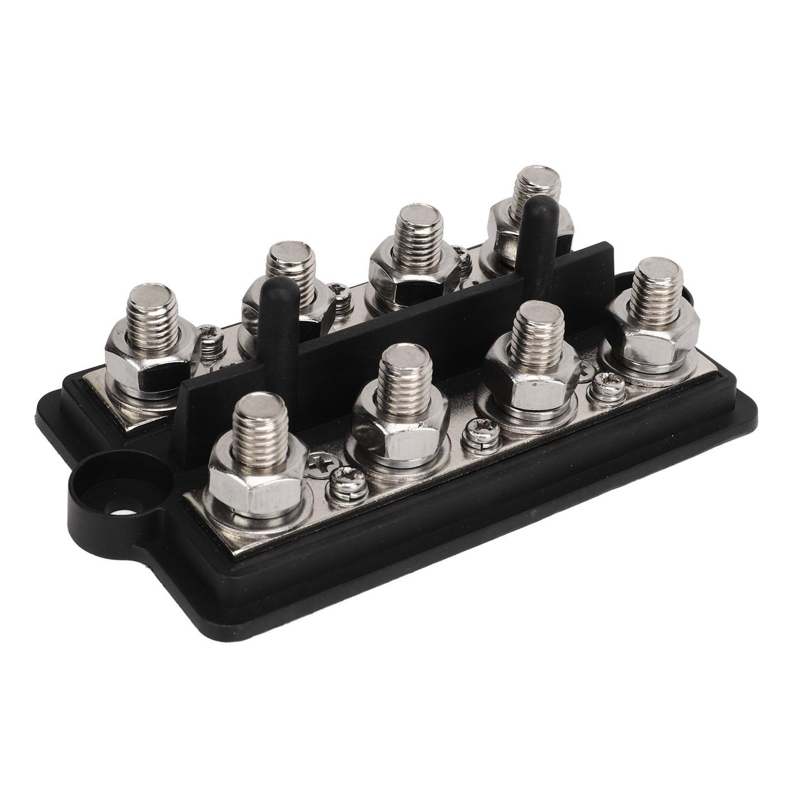 Bus Bar Marine RV Battery Terminal Power Distribution Block 2 Row M8 Stud DC12‑48V 150A Black
Bus Bar Marine RV Battery Terminal Power Distribution Block 2 Row M8 Stud DC12‑48V 150A Black