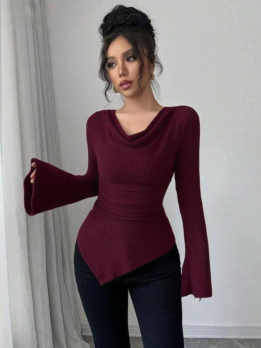 Autumn European and American women s clothing pit strip bottoming shirt off-shoulder slim-fitting knitted long-sleeved top hot-selling commuter model XXL бордовий
Autumn European and American women s clothing pit strip bottoming shirt off-shoulder slim-fitting knitted long-sleeved top hot-selling commuter model XXL бордовий